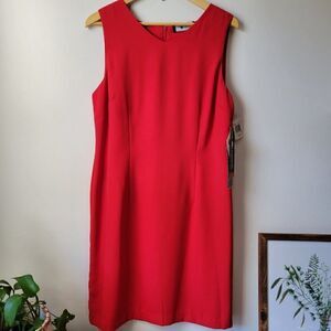 NWT SAG HARBOR RED SIMPLE MINIMALIST DRESS SIZE 14 / XL